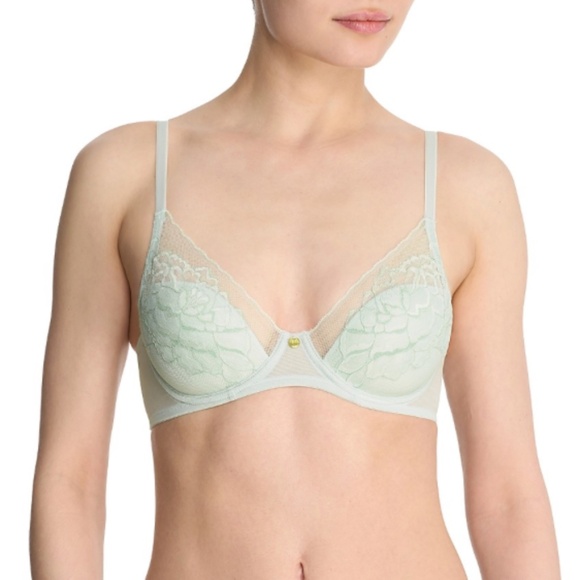 Flora Contour Underwire Bra - 32 / DD $72 NWT Mild mint/morning dew - Picture 1 of 1
